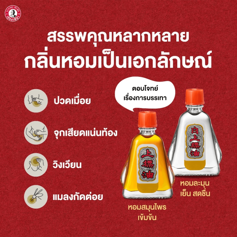 ยาหม่องน้ำ เซียงเพียว สูตร 1 ขนาด 3 ซีซี จำนวน 24 ชิ้น